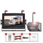 7'' Wireless Magnetic Mounted Backup Camera Car Monitor Display For Truck Rear View Reverse Camera Portable IR Night Vision ,Clear Images